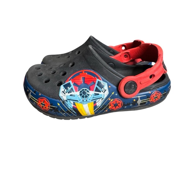 CROCS Other - Crocs X Star Ward Kids 9 C Darth Vader Shoes Sandal Slip On Red Black